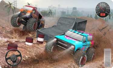 越野怪物卡车赛车玩法