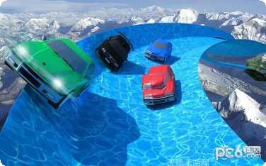 水滑梯汽车特技比赛水上乐园下载