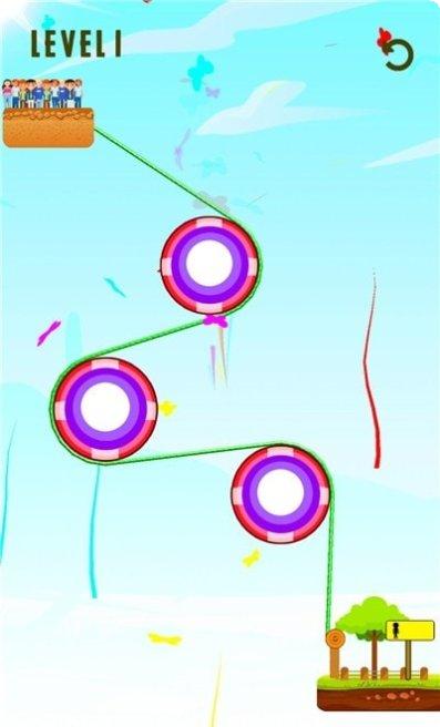 空中飞索绳挑战玩法