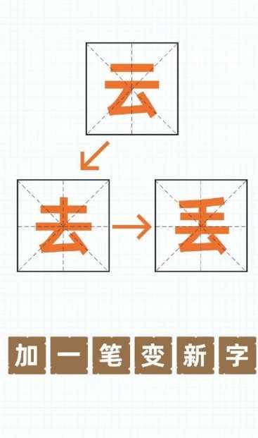 加一笔变新字挑战关卡
